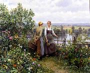 Daniel Ridgeway Knight Maria and Madeleine on the Terrace oil on canvas